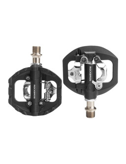 Pedały rowerowe rockbros m108 nylonowe half-lock dwustronne - czarne