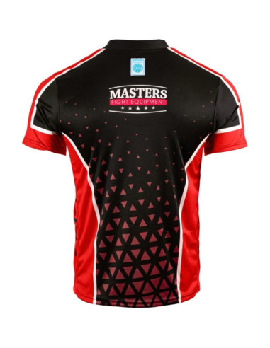 Koszulka v-neck do point-fightingu masters "combat junior" czarno-czerwona (wako approved)