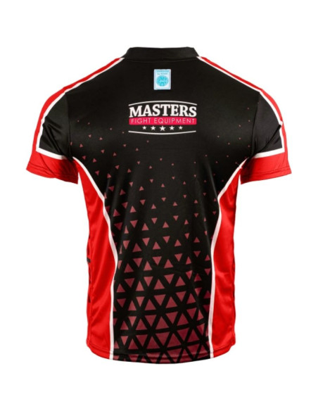 Koszulka v-neck do point-fightingu masters "combat junior" czarno-czerwona (wako approved)