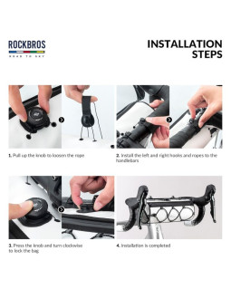 Rockbros torba rowerowa na kierownicę tl002 czarna 2