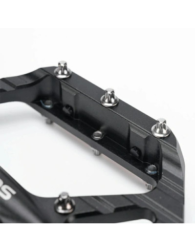 Pedały rowerowe rockbros c700 platformowe odblaskowe aluminiowe - czarne