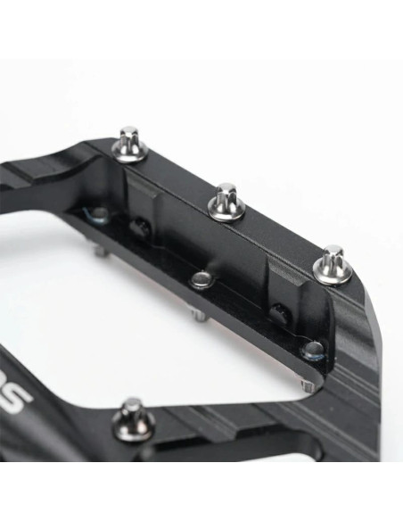 Pedały rowerowe rockbros c700 platformowe odblaskowe aluminiowe - czarne