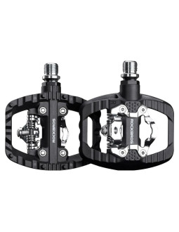 Pedały rowerowe rockbros pd303 platformowe half-lock - czarne