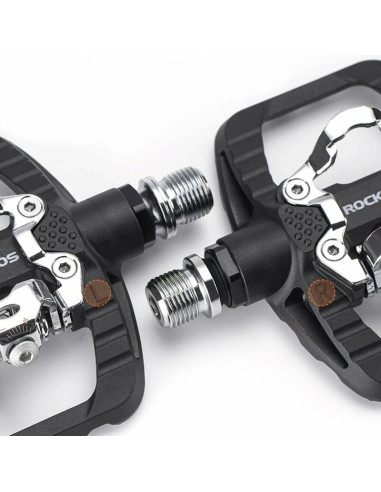Pedały rowerowe rockbros pd303 platformowe half-lock - czarne