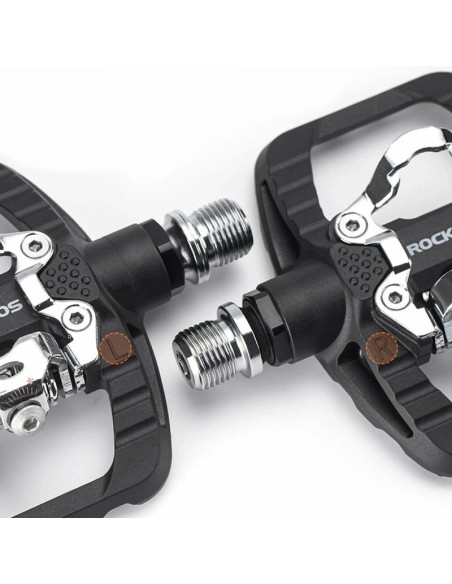 Pedały rowerowe rockbros pd303 platformowe half-lock - czarne