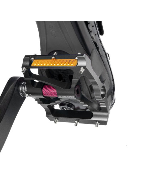 Pedały rowerowe rockbros k307pt aluminiowe odblaskowe platformowe - czarne