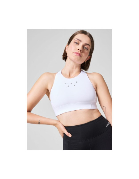 Biustonosz sportowy casall iconic longline sports bra biały