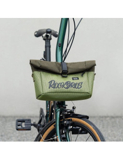 Torba rowerowa rockbros w020-1 na kierownicę składana - zielona 2