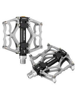 Pedały rowerowe rockbros jt201012ls 2010-12l aluminiowe platformowe - srebrne
