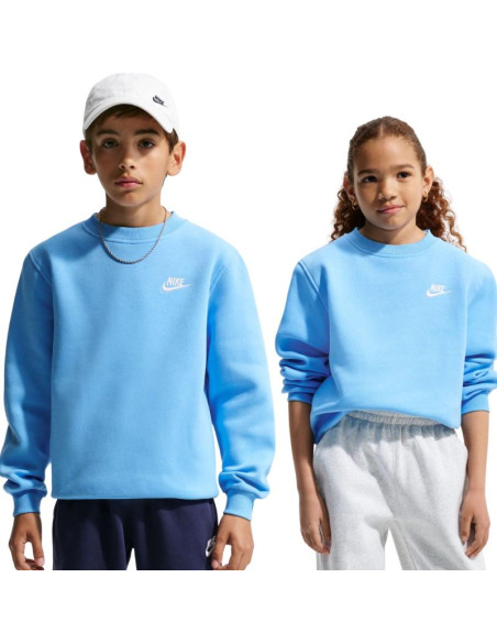 Bluza dla dzieci nike sportswear club fleece jasnoniebieska fd3006 497
