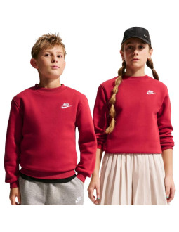 Bluza dla dzieci nike sportswear club fleece czerwona fd3006 608