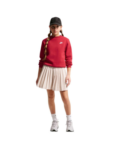 Bluza dla dzieci nike sportswear club fleece czerwona fd3006 608