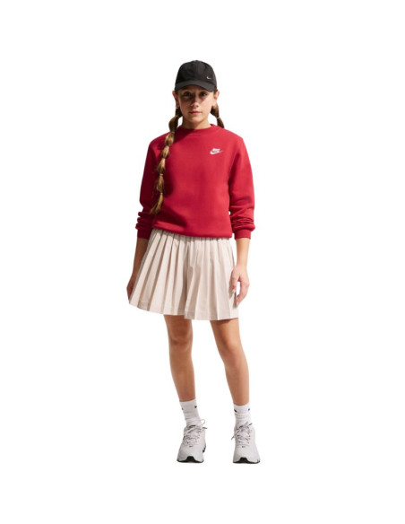 Bluza dla dzieci nike sportswear club fleece czerwona fd3006 608