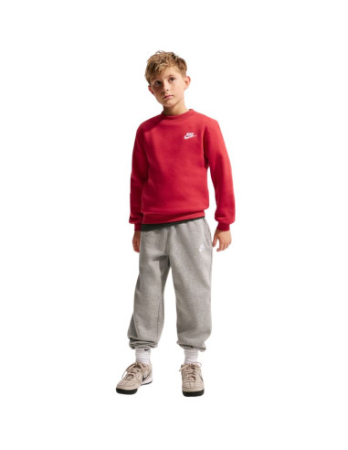 Bluza dla dzieci nike sportswear club fleece czerwona fd3006 608