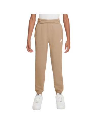 Spodnie dla dzieci nike sportswear club fleece beżowe fd3008 286
