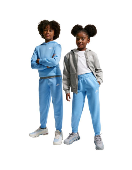 Spodnie dla dzieci nike sportswear club fleece jasnoniebieskie fd3008 497