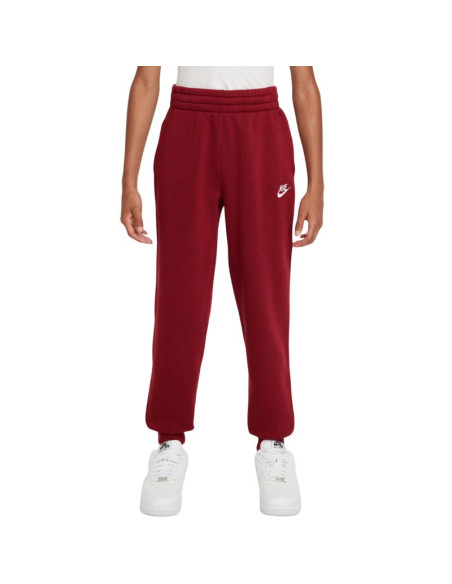 Spodnie dla dzieci nike sportswear club fleece czerwone fd3008 608