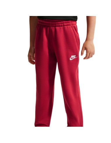Spodnie dla dzieci nike sportswear club fleece czerwone fd3008 608