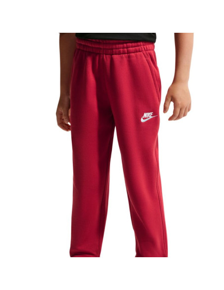 Spodnie dla dzieci nike sportswear club fleece czerwone fd3008 608