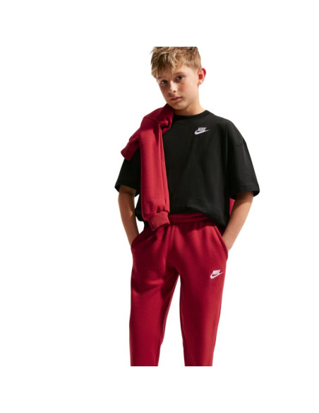 Spodnie dla dzieci nike sportswear club fleece czerwone fd3008 608