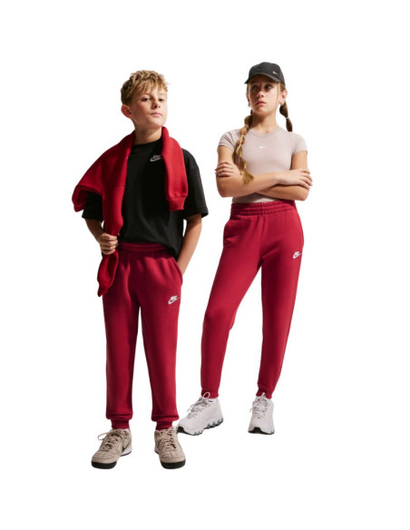 Spodnie dla dzieci nike sportswear club fleece czerwone fd3008 608