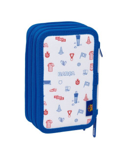 Fc barcelona piórnik z wyposażeniem triple filled pencil case 37 pcs 412648857 2