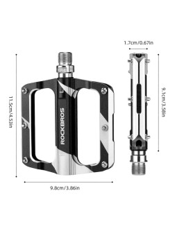 Pedały rowerowe rockbros k306-bk mtb aluminiowe - czarne 2