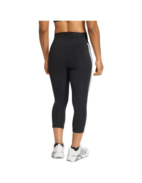 Legginsy damskie adidas 3/4 optime essentials workout 3-stripes czarne ke6062