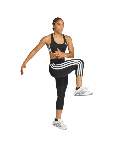 Legginsy damskie adidas 3/4 optime essentials workout 3-stripes czarne ke6062