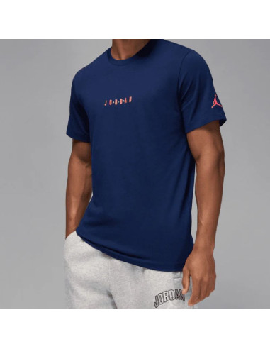 Koszulka sportowa męska air jordan jumpman embroidered air crew granatowa - dm3182-492