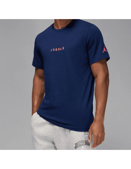Koszulka sportowa męska air jordan jumpman embroidered air crew granatowa - dm3182-492