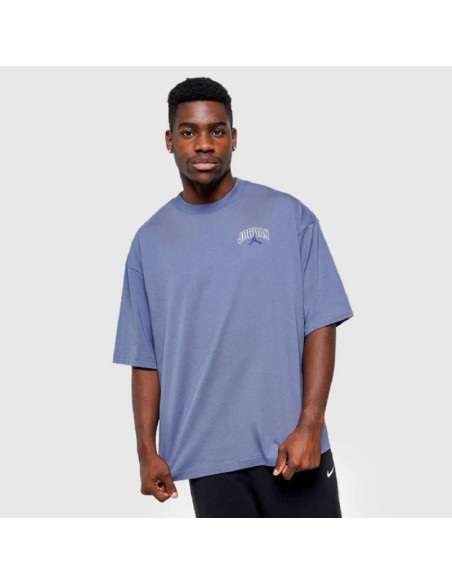 Koszulka męska air jordan brooklyn arch logo t-shirt niebieski -  ii2344-410