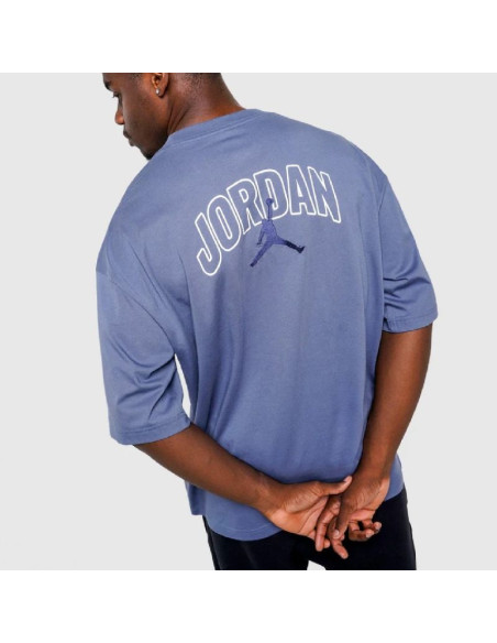 Koszulka męska air jordan brooklyn arch logo t-shirt niebieski -  ii2344-410