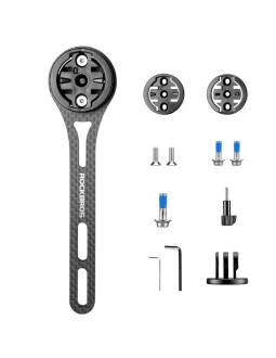 Uchwyt na licznik rowerowy rockbros fk-307w włókno węglowe - czarny 2