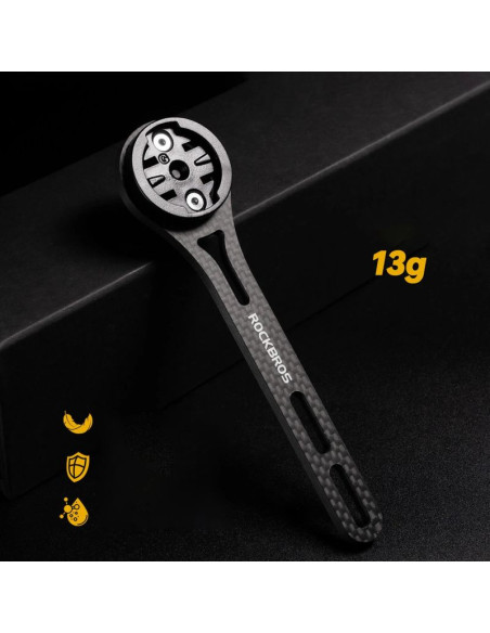Uchwyt na licznik rowerowy rockbros fk-307w włókno węglowe - czarny