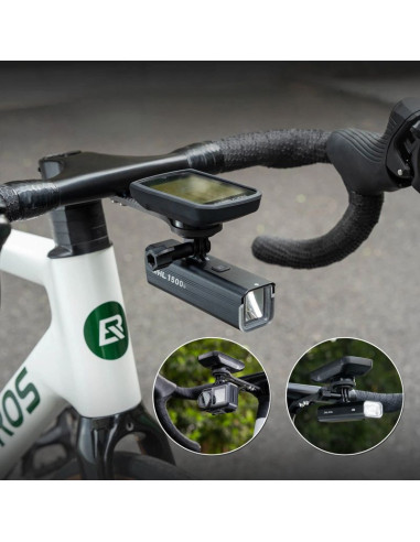 Uchwyt na licznik rowerowy rockbros fk-307w włókno węglowe - czarny
