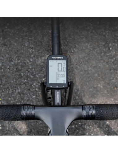 Uchwyt na licznik rowerowy rockbros fk-307w włókno węglowe - czarny