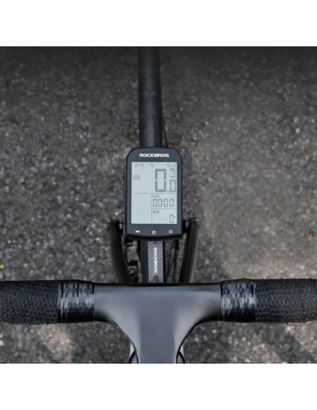 Uchwyt na licznik rowerowy rockbros fk-307w włókno węglowe - czarny
