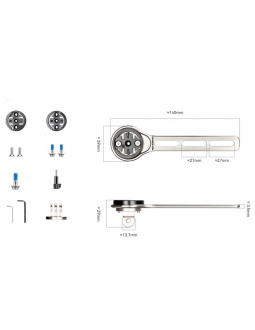 Uchwyt na licznik rowerowy rockbros fk-307t stop tytanu - tytanowy 2