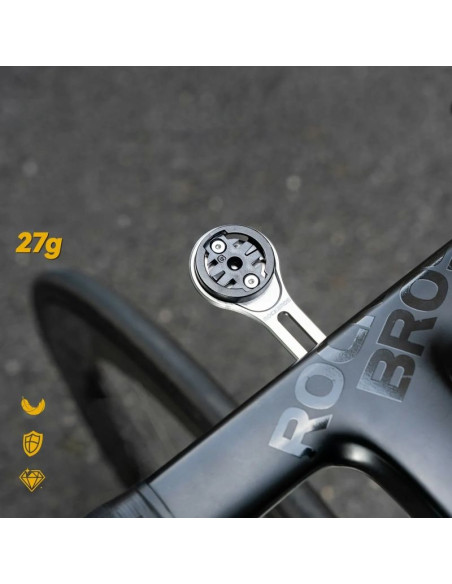 Uchwyt na licznik rowerowy rockbros fk-307t stop tytanu - tytanowy
