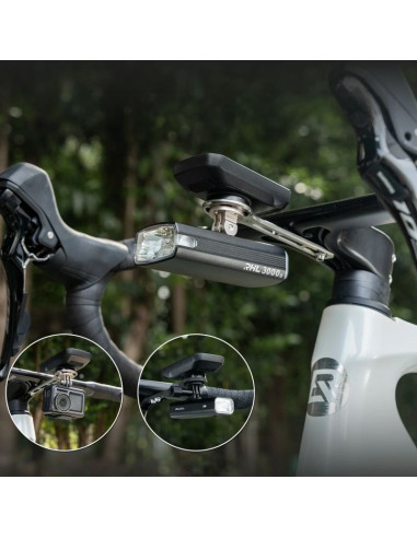 Uchwyt na licznik rowerowy rockbros fk-307t stop tytanu - tytanowy