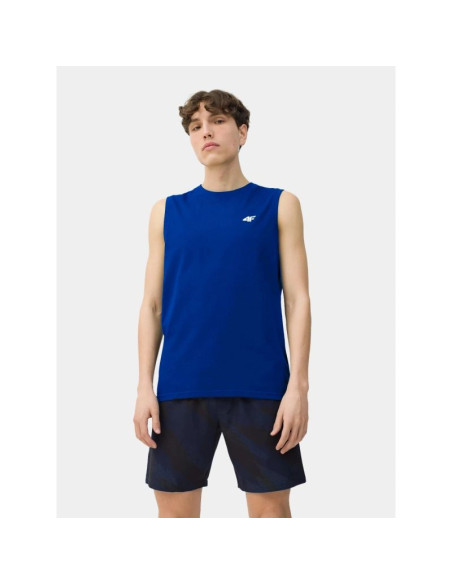 Koszulka bez rękawów tank top męski (zestaw koszulek 3 szt.) 4f 4fwss26tslem362-90s