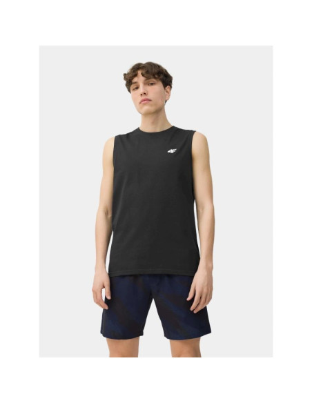 Koszulka bez rękawów tank top męski (zestaw koszulek 3 szt.) 4f 4fwss26tslem362-90s
