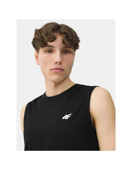 Koszulka bez rękawów tank top męski (zestaw koszulek 3 szt.) 4f 4fwss26tslem362-90s