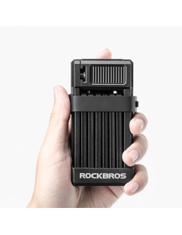 Zapięcie rowerowe rockbros lkxr2010 składane na klucz - czarne 2