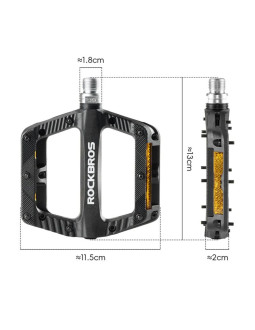 Pedały rowerowe rockbros bp2501 oblaskowe nylonowe - czarne 2