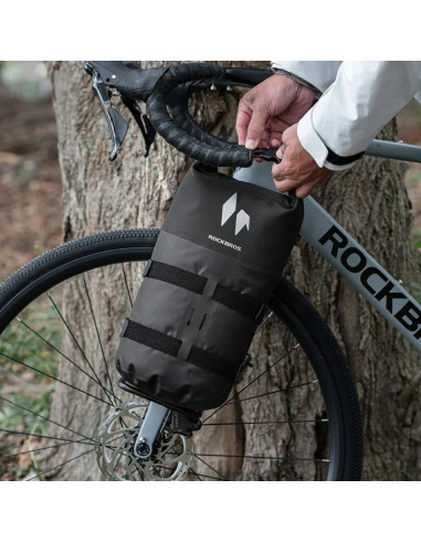 Torba na widelec rockbros as-156 7l wodoodporna sakwa - czarna
