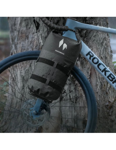 Torba na widelec rockbros as-156 7l wodoodporna sakwa - czarna