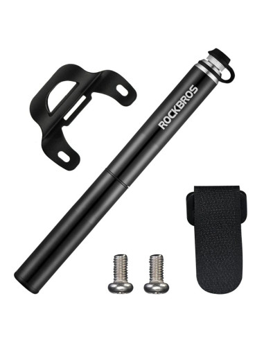 Pompka rowerowa rockbros jg-pb-004 lekka z manometrem - czarna