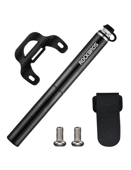 Pompka rowerowa rockbros jg-pb-004 lekka z manometrem - czarna